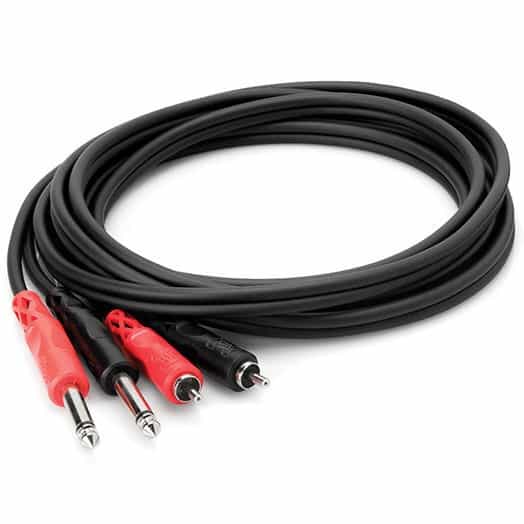 Hosa Cpr-202 Dual 1/4" Ts To Dual Rca Stereo Interconnect 2m