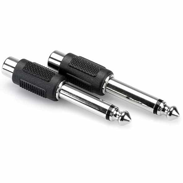 Hosa Gpr-101 Rca To 1/4" Ts Adapter 2 Pack