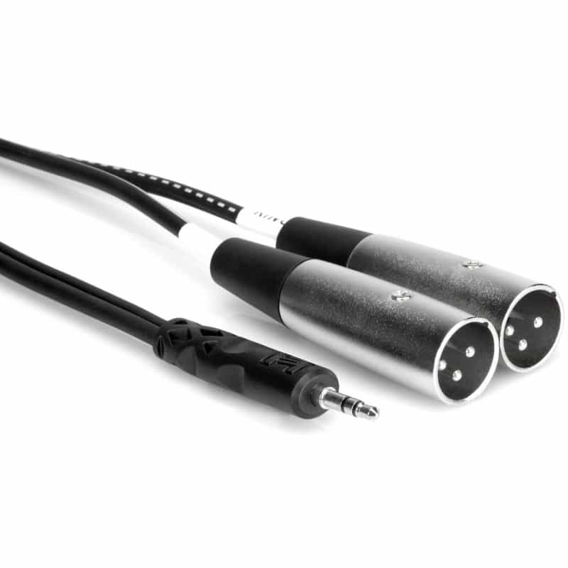 Hosa Cyx-402M 3.5Mm Male Trs To Dual Male Xlr Stereo Breakout 2m