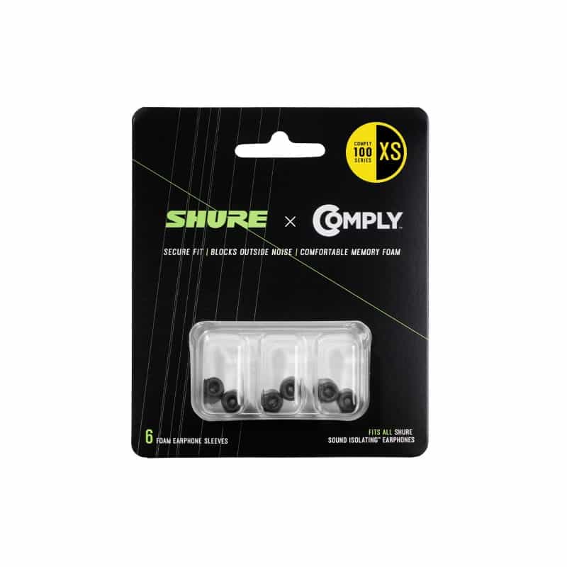 Shure Eacyf1-6Xs 6 Pack 100 Series Extra-Small Multipack Foam Sleeves For Earphones