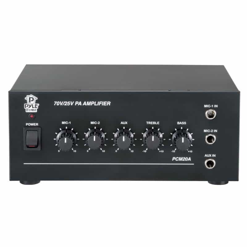 Pyle Pcm20a 20 Watt Mixer-Amplifier W/25 & 70 Volt Output