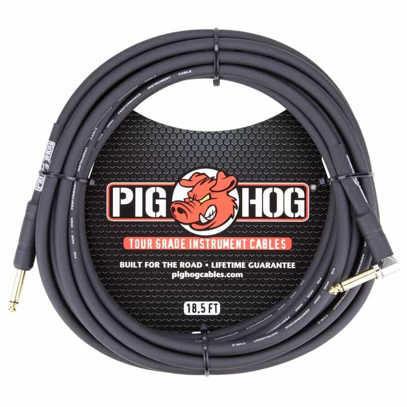 Pig Hog Tour Grade Instrument Cable Right Angle 18.5 Ft