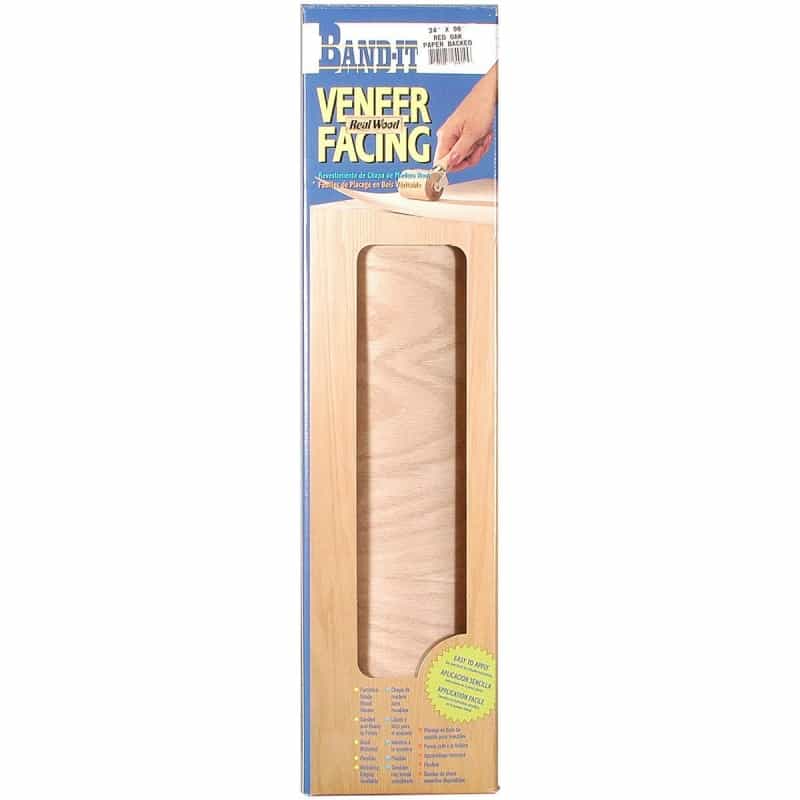 Band-It Red Oak Veneer 24" X 96" Paper-Backed