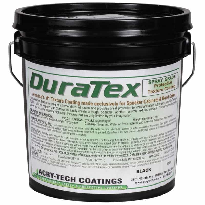 Acry-Tech Duratex Black 1 Gallon Spray Grade Speaker Cabinet Coating