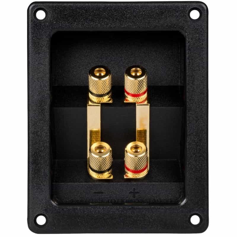Parts Express Bi-Amp Speaker Terminal Cup Gold Binding Post Banana Jack