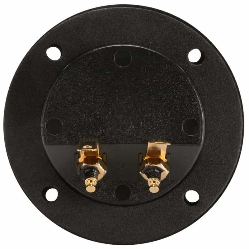 Round Speaker Terminal Cup 2-15/16" Gold Binding Post Banana Jack