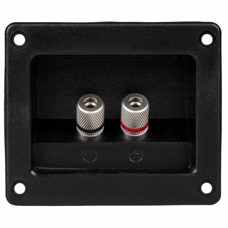 Parts Express Speaker Terminal Cup 3-5/8" X 3-1/8" Satin Nickel Binding Post Banana Jack