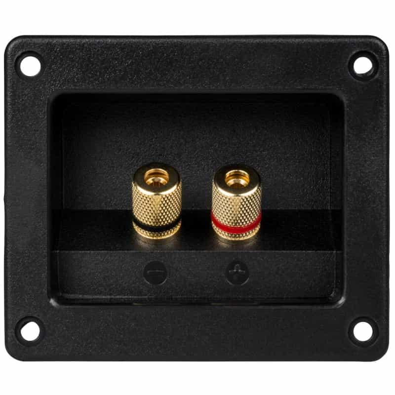 Parts Express Gold Recessed Binding Post Banana Jack 5-Way Speaker Terminal