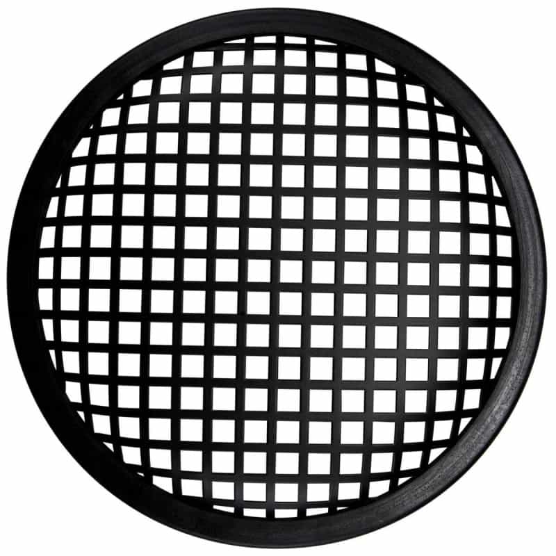 Parts Express 8" Waffle Style Black Steel Speaker Grille With Rubber Edge