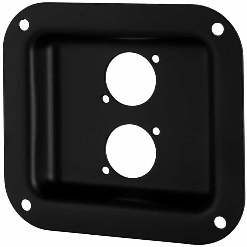 Penn-Elcom D0947k Dish Two Neutrik D Black 4" X 4-3/8"