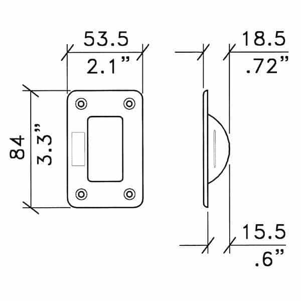 Penn-Elcom W0961 Caster Plate For 2" Caster
