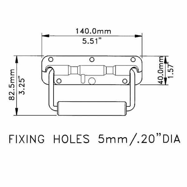 Penn-Elcom H1053k Surface Mount Handle Black