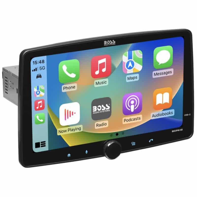Boss Bcpa12wrc 12" Touchscreen Monitor In-Dash Receiver W/Rear Camera