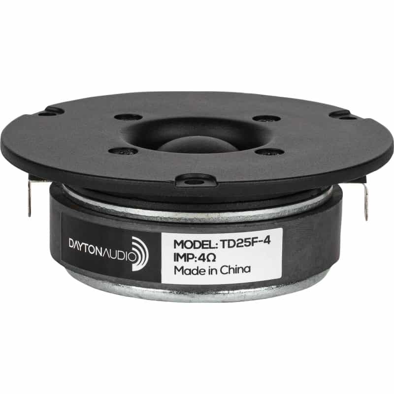 Dayton Audio Td25f-4 1" Soft Dome Tweeter 4 Ohm