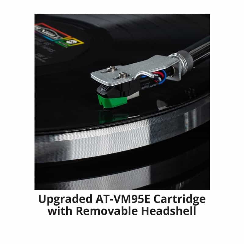 Dayton Audio Belt Drive Turntable With Usb, Bluetooth, Audio Technica At-Vm95e Cartridge - Gloss Black