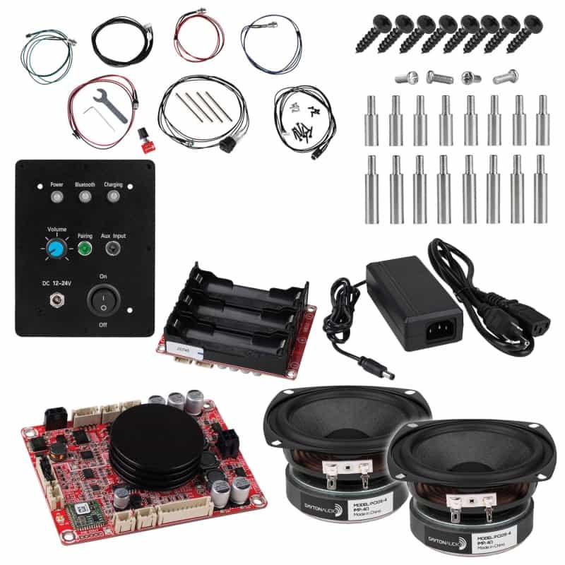 Large Portable 100W Bluetooth Ammo Box Speaker Kit Components Without Batteries