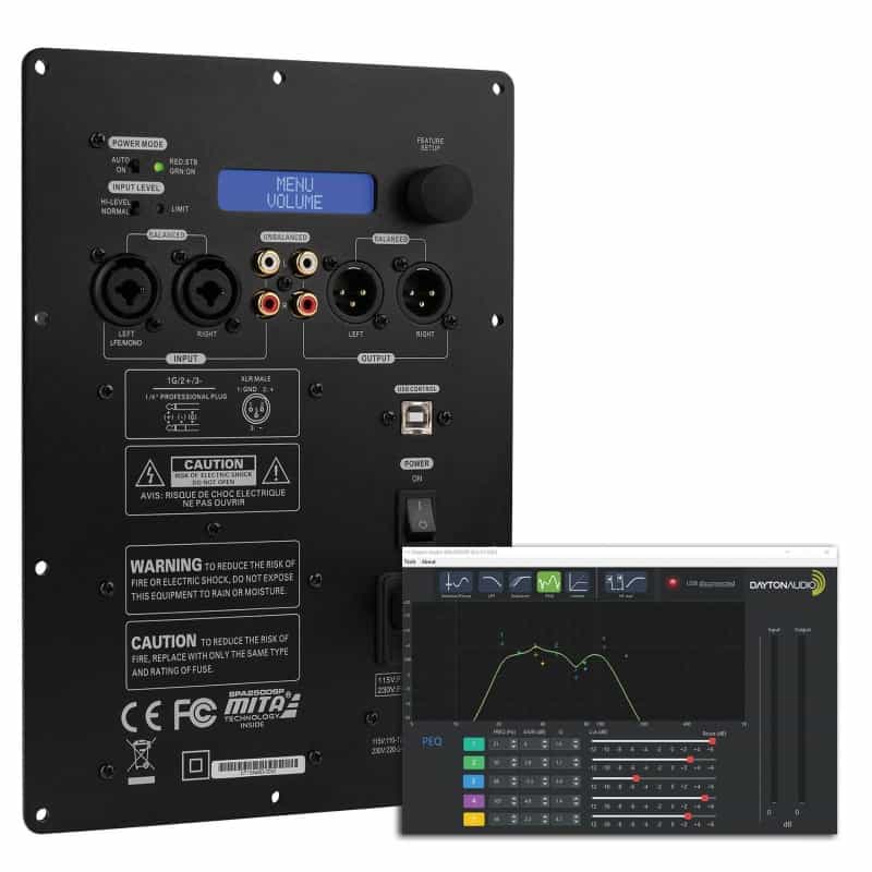 Dayton Audio Spa250dsp 250W Subwoofer Plate Amplifier With Dsp