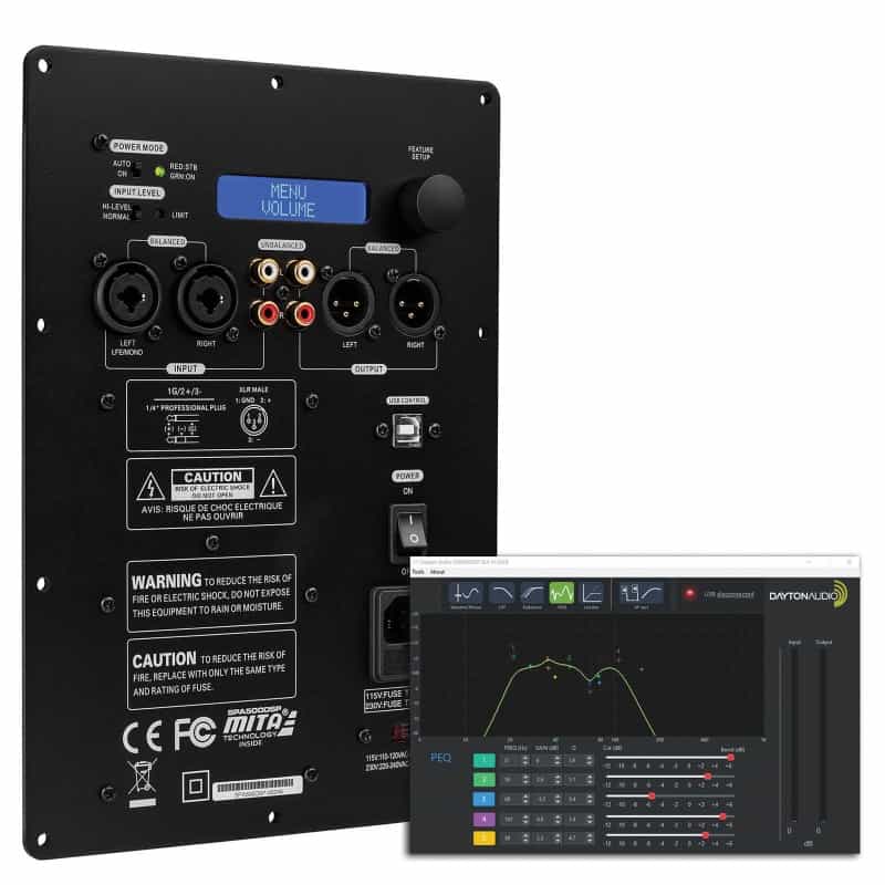 Dayton Audio Spa500dsp 500W Subwoofer Plate Amplifier With Dsp