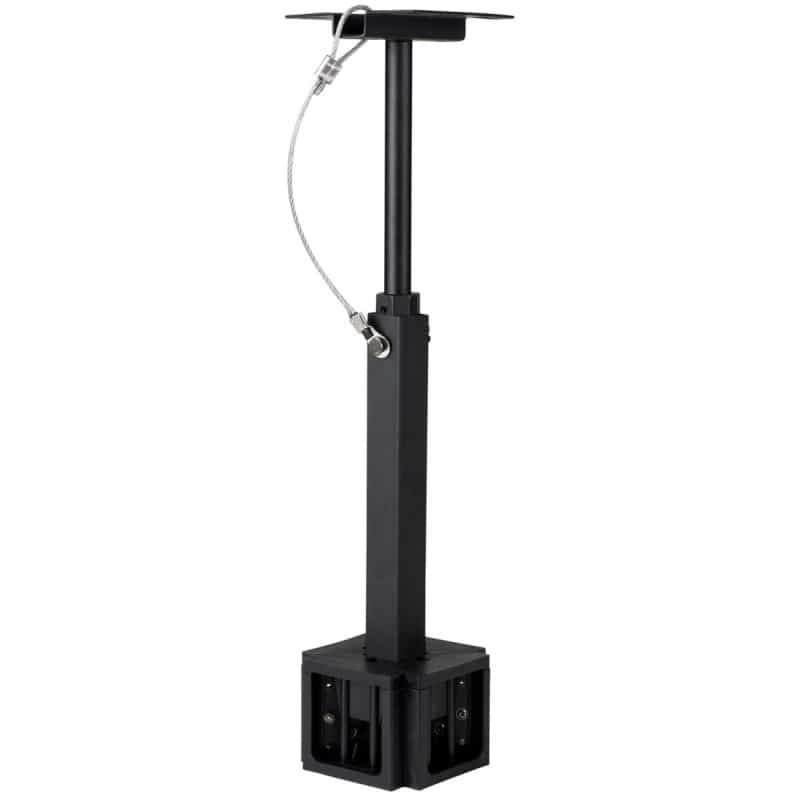Dayton Audio Qs204pb 4-Way Pole Mount Speaker Bracket For Qs204-4 Quadrant Speakers - Black