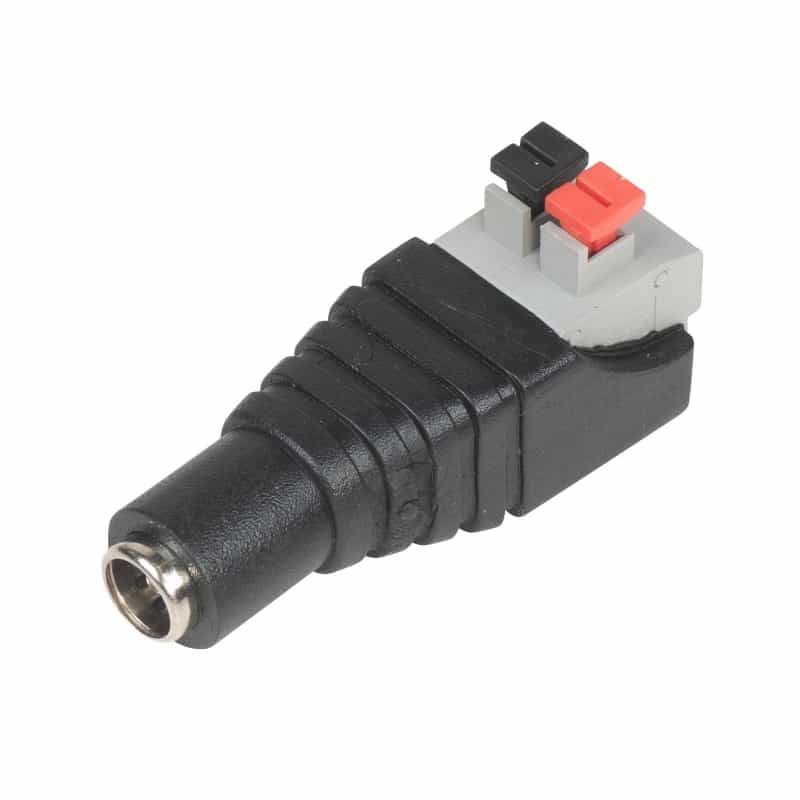 5.5 X 2.1Mm Dc Barrel Socket / Female With Push Down Connectors