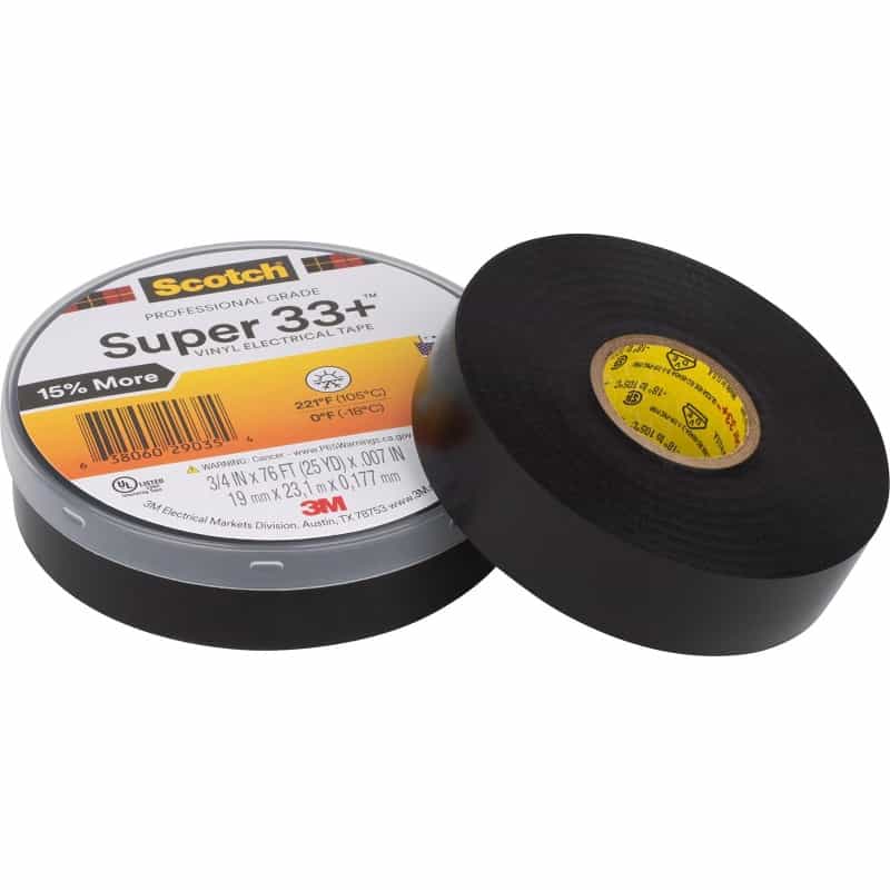 3M Scotch Super 33+ Electrical Tape 3/4" X 76 Ft