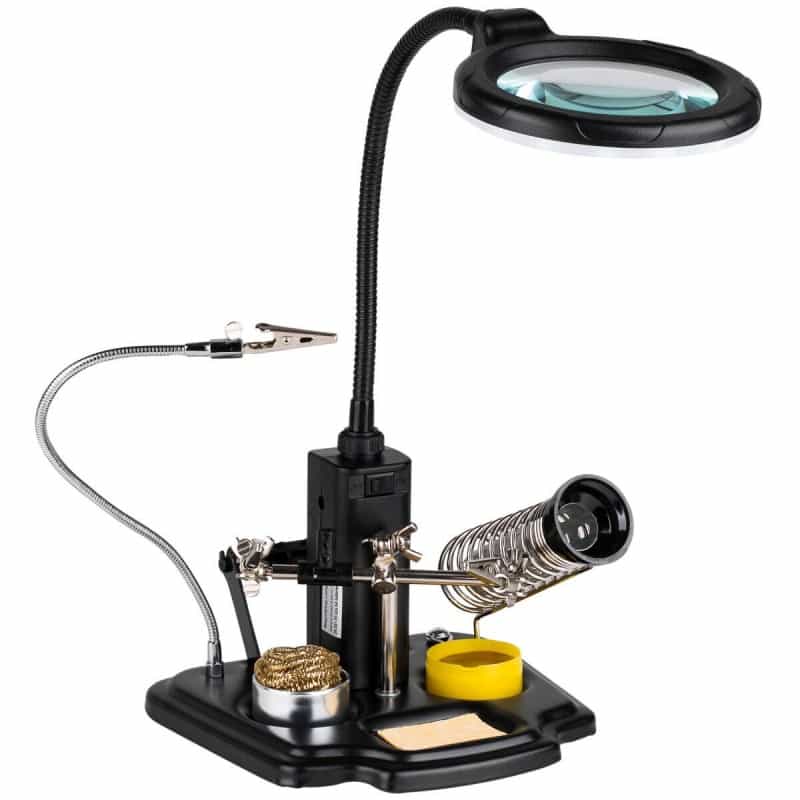 Stahl Tools Hh3 Led Magnifying Lamp With Third Helping Hand And Soldering Iron Holder