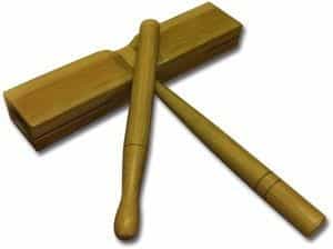 Bamboo Flat Tick Tock Block With Striker