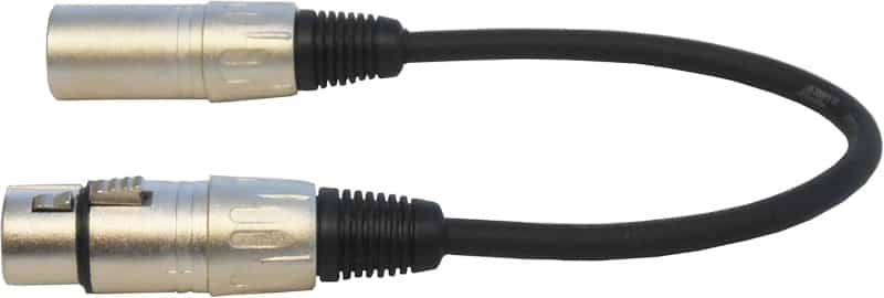 Xlr Male To Xlr Female Balanced Audio Patch Cable- 1″, Tip To Tip