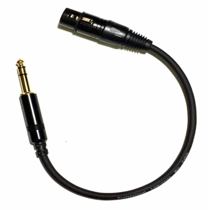 Trs To Xlrf Patch Cable – 1 Foot Long