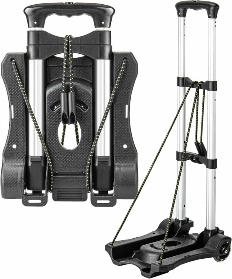 Small Folding Collapsible Lightweight Aluminum Hand Truck Dolly With 2 Wheels