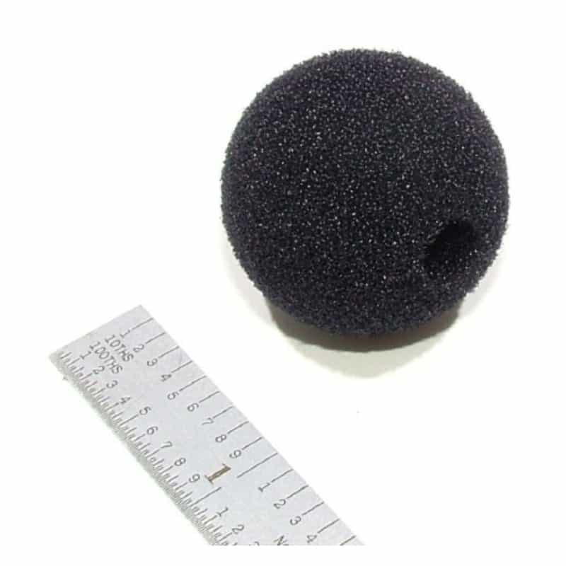O.D. Round Replacement Windscreen, Black – Recommended For In-Ear Binaural Microphones