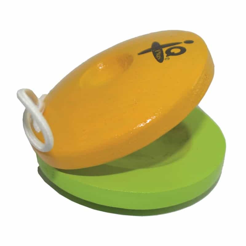 Iq Plus Yellow & Green Hand-Held Castanet