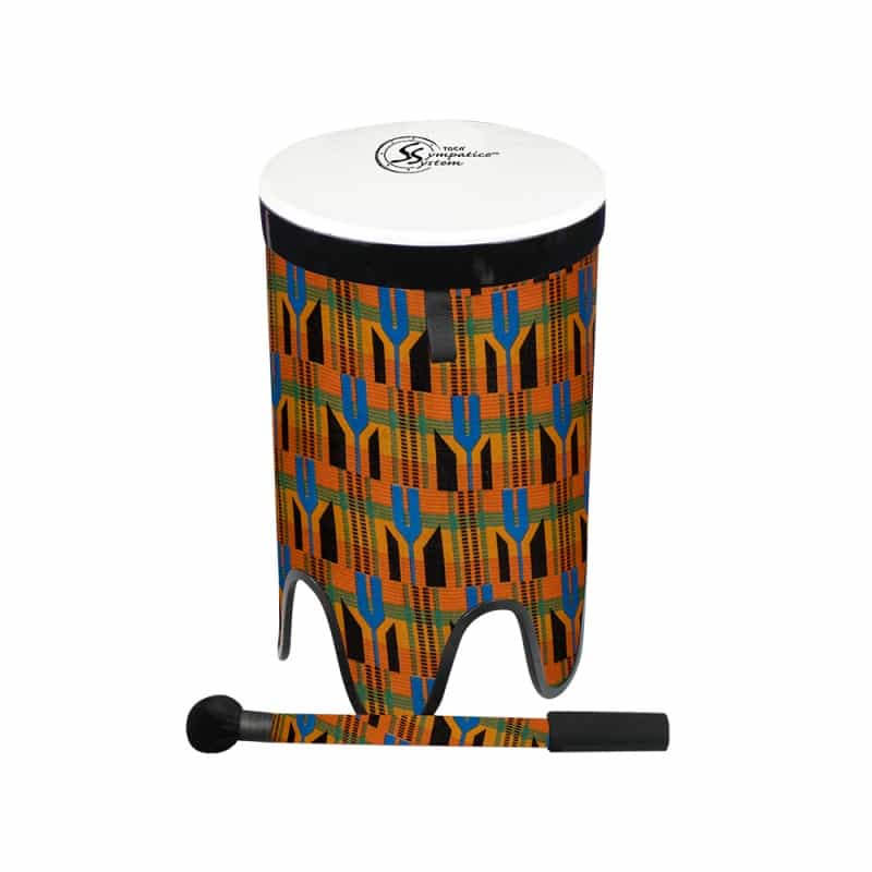 Toca Sympatico Nesting Tom-Tom 12", Kente Cloth Pretuned Fiber W/ Dot